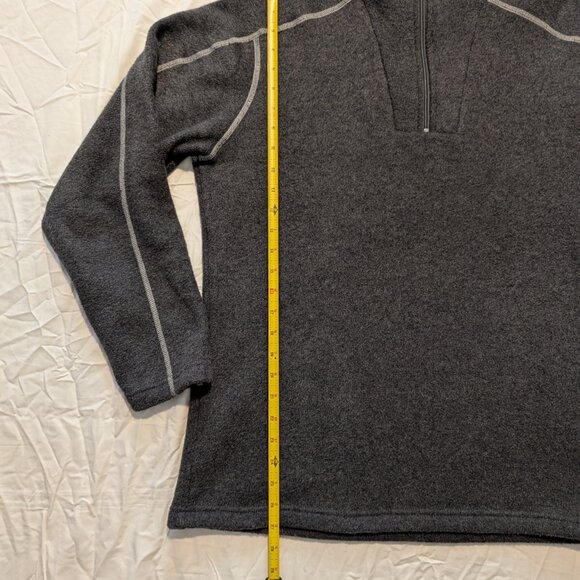 Kuhl Men's EUROPA Quarter Zip Alfpaca Fleece, Gray, Medium - Picture 7 of 10